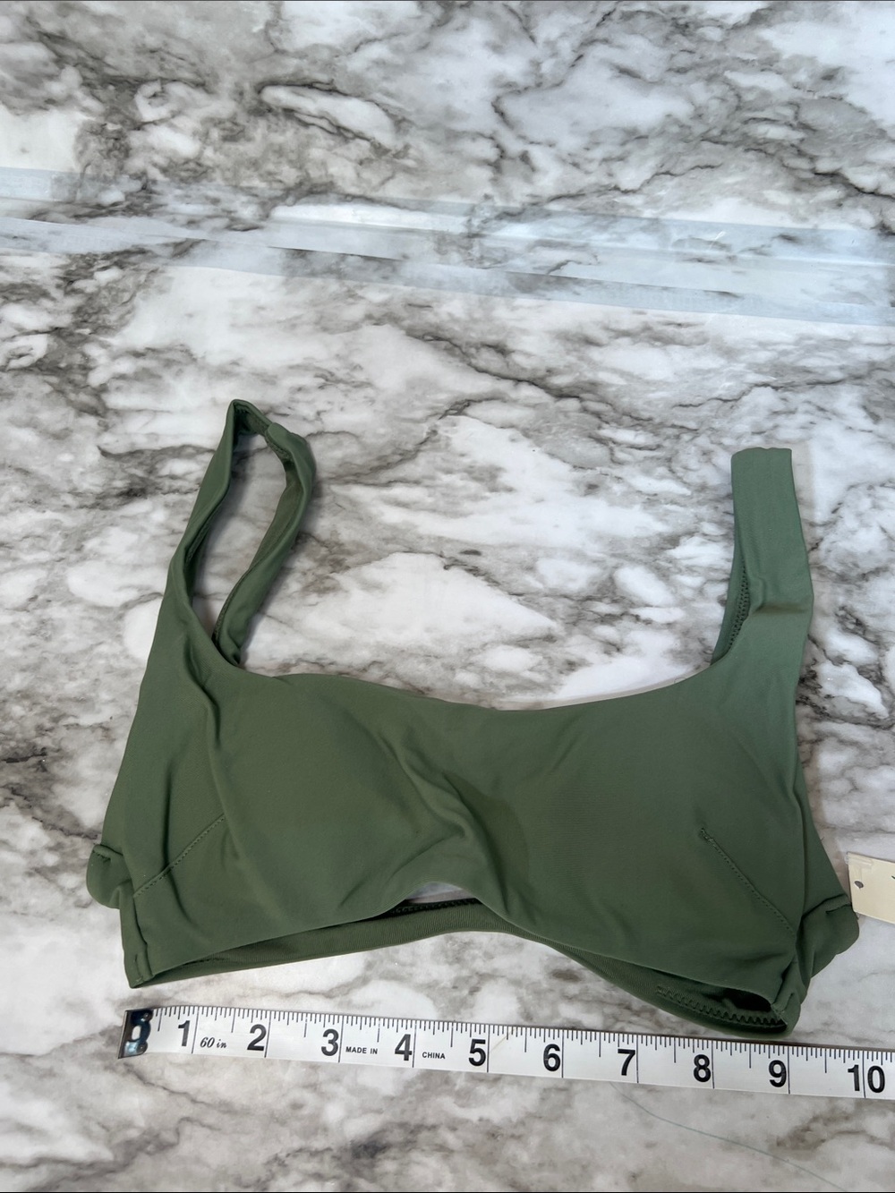 aerie Olive Scoop Bralette Bikini Top - Picture 1 of 4